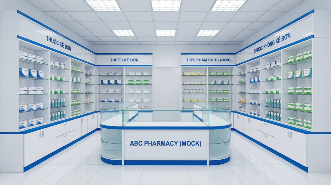 Báo Giá Thiết Kế & Thi Công Nhà Thuốc Trọn Gói 2026 (SG, Bình Dương, Đồng Nai, Long An, Tiền Giang)