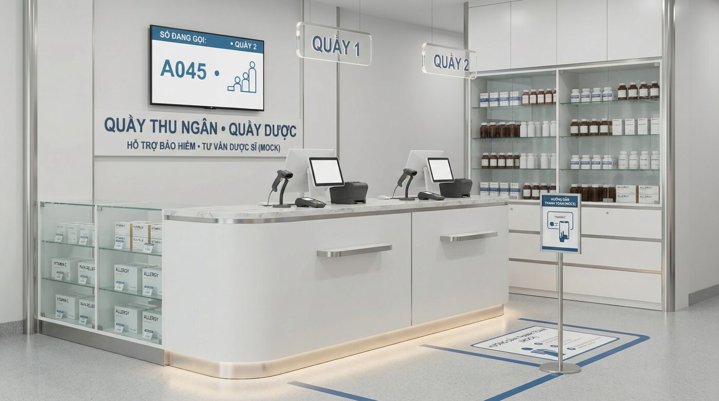 Thi Công Mặt Tiền Nhà Thuốc/Phòng Khám: Nhôm Kính + Alu + Chữ Nổi – Nhìn Là Nhớ