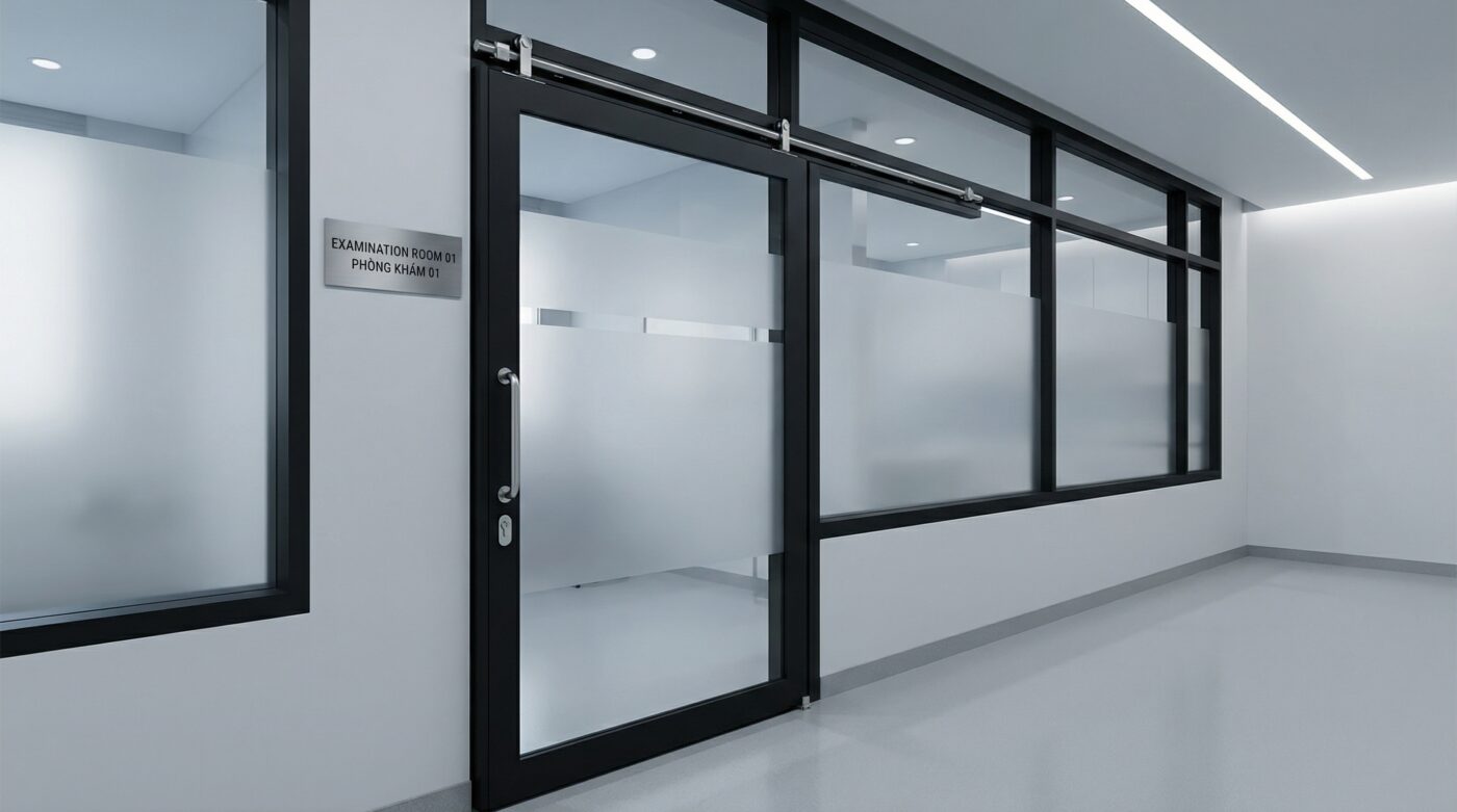 Thi Công Nhôm Kính Cho Nhà Thuốc/Phòng Khám: Cửa Kính – Vách Kính – Mặt Dựng