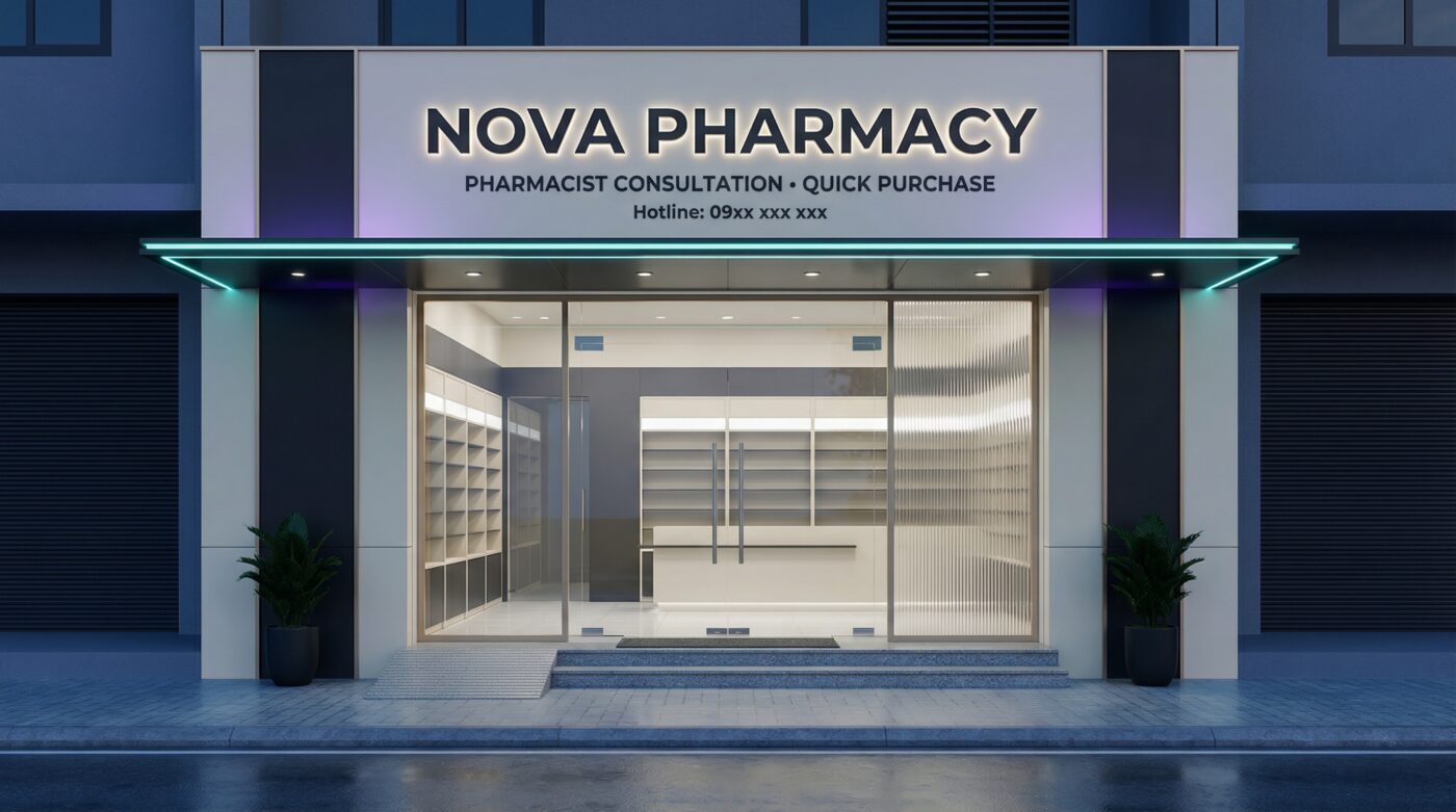 Thi Công Quầy Thuốc Nhỏ 10–20m²: Bố Trí Kệ – Quầy – Kho Chuẩn, Đẹp Mắt