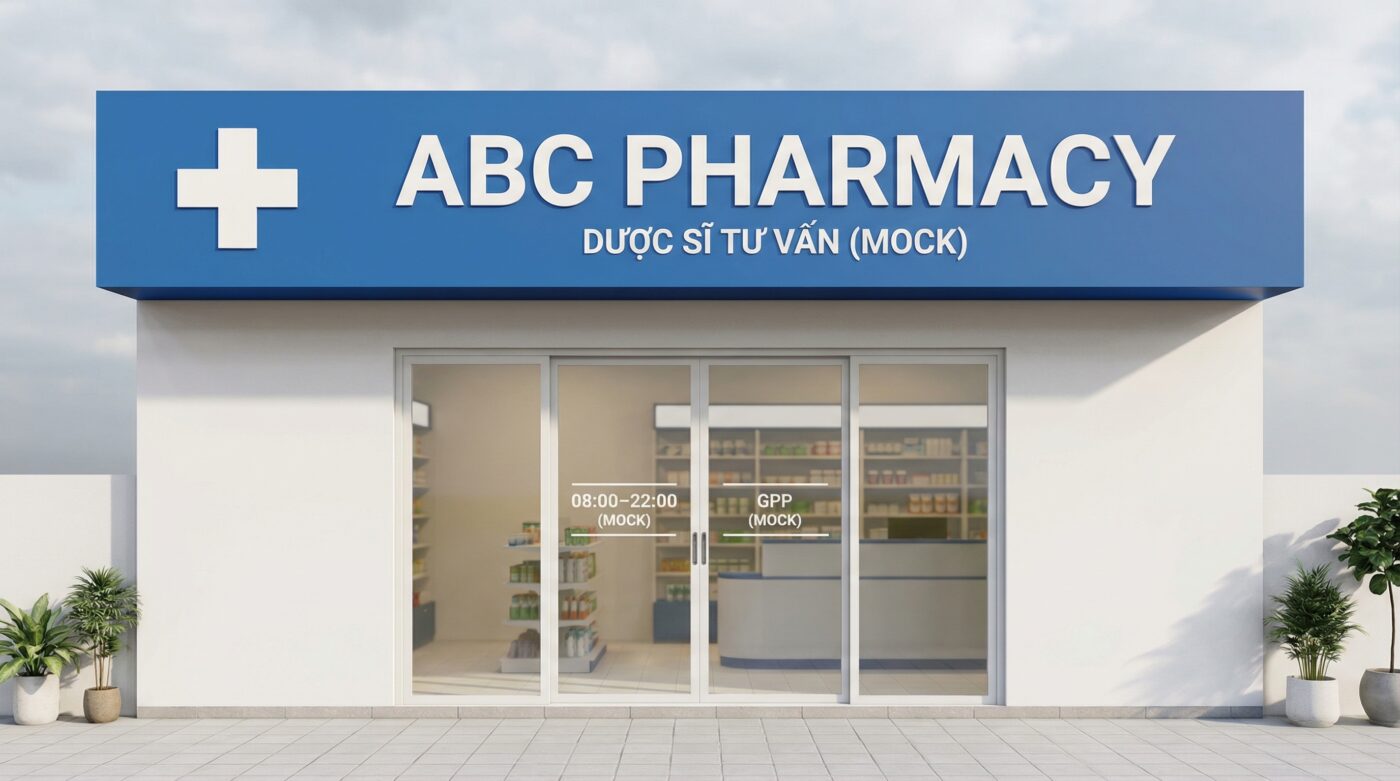 Thi công trọn gói nhà thuốc chuẩn GPP tại TP.HCM – Nội Thất + Biển Hiệu + Nhôm Kính