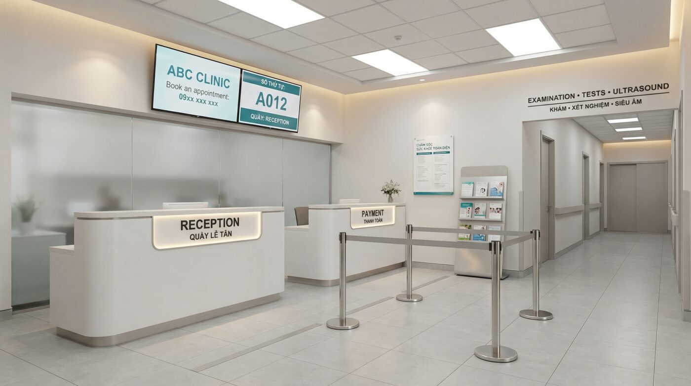 Thiết Kế Quầy Lễ Tân Phòng Khám/Nha Khoa: Nhỏ Gọn – Sang – Tạo Niềm Tin Khách Hàng