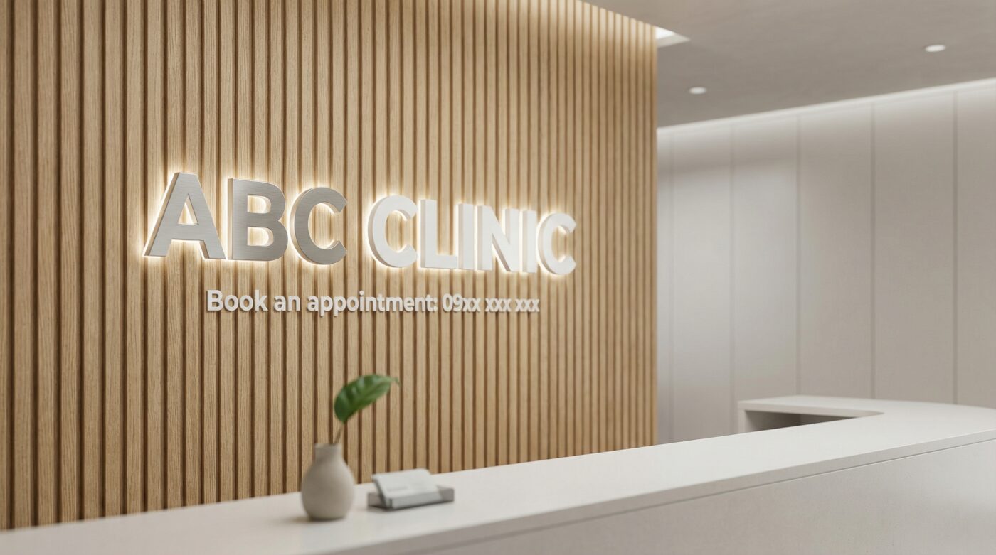 Thiết Kế Quầy Lễ Tân Phòng Khám/Nha Khoa: Nhỏ Gọn – Sang – Tạo Niềm Tin Khách Hàng