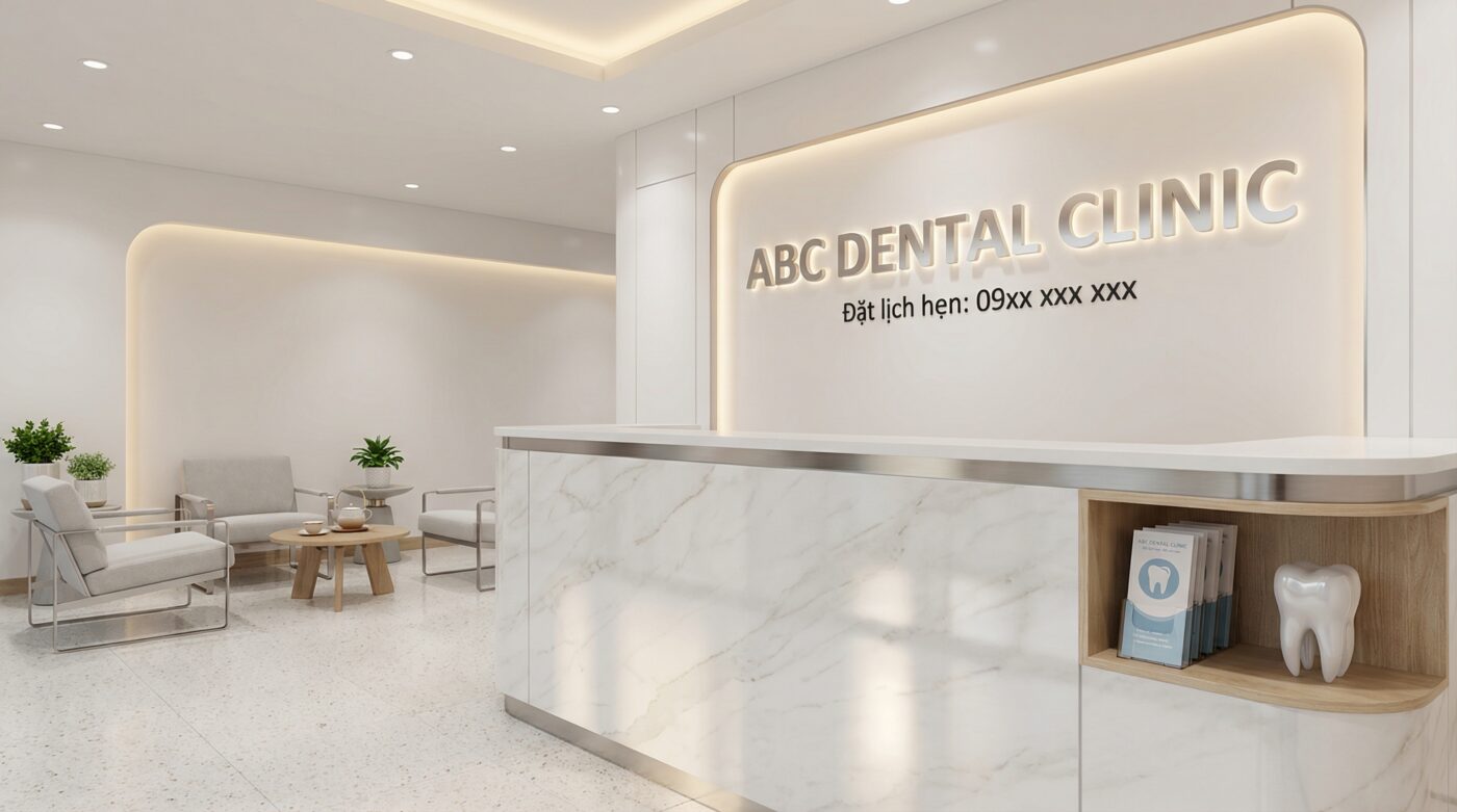 Thiết Kế Quầy Lễ Tân Phòng Khám/Nha Khoa: Nhỏ Gọn – Sang – Tạo Niềm Tin Khách Hàng