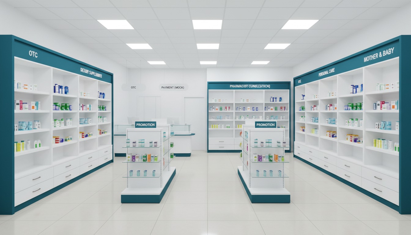 Top 15 Mẫu Thiết Kế Nhà Thuốc Đẹp – Tối Ưu Trưng Bày, Sáng & Sạch