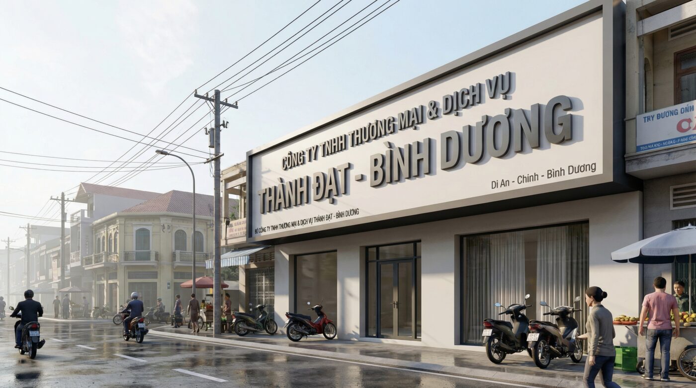 Thi Công Bảng Hiệu Công Ty Dĩ An Bình Dương