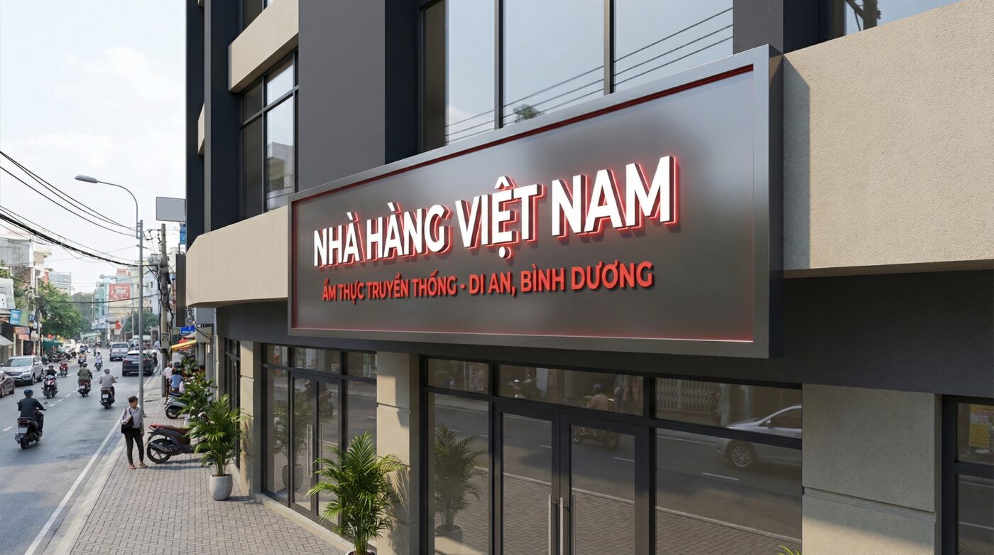 Thi Công Bảng Hiệu Quảng Cáo Alu Tại Dĩ An